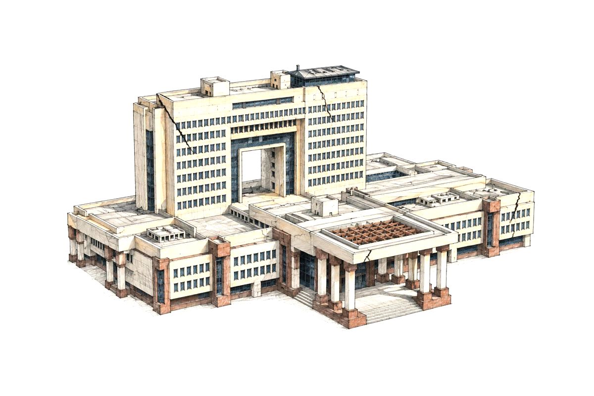Ilustración del edificio del Congreso Nacional en Valparaíso